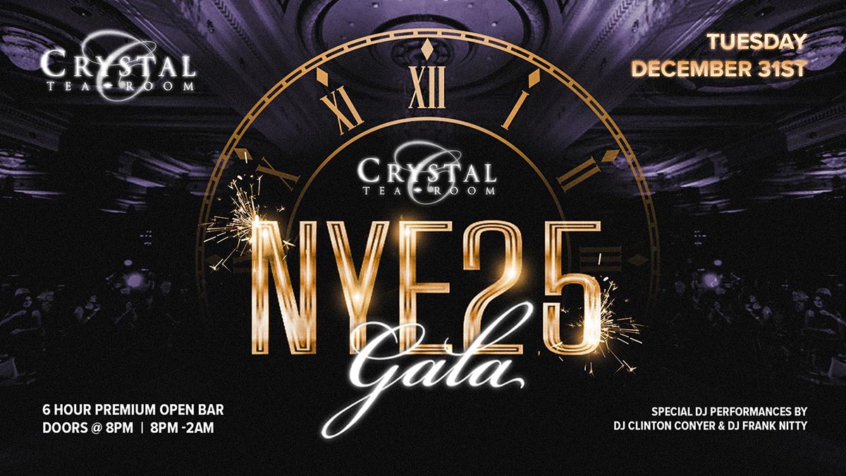 New Years Eve Philly 2025 at The Crystal Tea Room